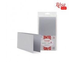 Набір заготовок для листівок ROSA TALENT 5 шт 105х210 мм №12 світло-сірий 220 г/м2 (94099053)