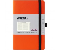 Щотижневик датований Axent Partner Soft Skin 2022 А5- 96 аркушів помаранчевий (8506-22-12-A)