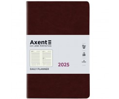 Дневник датированный 2025 Axent Partner City Soft А5 368 страниц коричневый (8821-25-05-A)