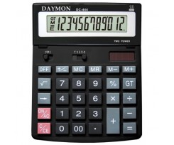 Калькулятор бухгалтерський Daymon 199x159 мм 12 розрядний чорний (DС 444)