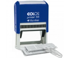 Штамп самонабірний Colop Printer 10-ти рядковий синiй (55/2 SET укр)