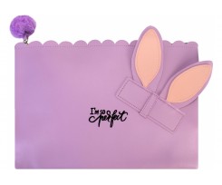 Папка Cool For School Rabbit А4 на блискавці бузкова (CF32048)