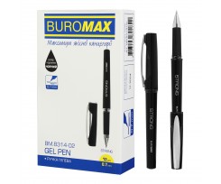 Ручка гелевая Buromax Strong 0.7 мм черная (BM.8314-02)
