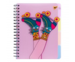 Зошит для записів YES Pink Rollers В5 100 аркушів клітинка рожевий (681725)