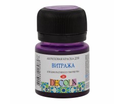 Фарба акрилова для вітражу ЗХК Декола 20 мл фіолетово-рожева (353540)