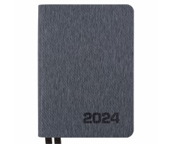 Щоденник датований Leo Planner Corsa 2024 А6 352 сторінок темно-сірий (252462)