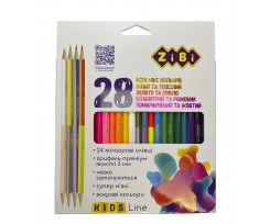 Олівці кольорові ZiBi KIDS Line 28 кольорів (ZB.2442)