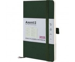 Щотижневик 2025 Axent Partner Soft Skin 125x195 мм 192 сторінки темно-зелений (8509-25-23-A)