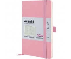 Щотижневик датований 2025 Axent Partner Soft Skin 125x195 мм 192 сторінки пудровий (8509-25-24-A)