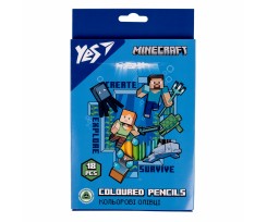 Карандаши цветные Yes Minecraft 18 цветов (290715)