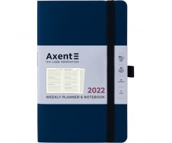 Щотижневик датований Axent Partner Soft Skin 2022 А5- 96 аркушів темно-синій (8506-22-02-A)