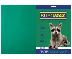 Бумага цветная Buromax Dark А4 20 листов темно-зеленый (BM.2721420-04)