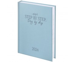 Дневник датированный 2024 Brunnen Torino Trend А6 368 страниц голубой (73-736 38 324)