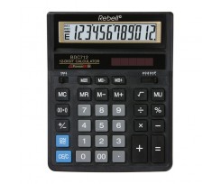 Калькулятор бухгалтерський Rebell 203x158x31 мм 12 розрядний чорний (BDC 712 GL BX)