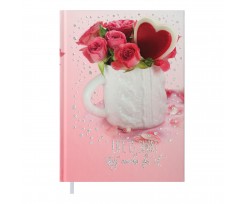 Дневник недатированный Buromax Romantic A5 288 страниц розовый (BM.2040-10)