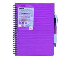 Блокнот Mintra Eco Pen A5 клітинка 80 аркушів фіолетовий (985453)