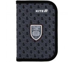 Пенал без наполнения Kite College Line Boy 1 отделение 2 отворота черный (K25-622-2)