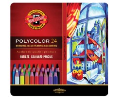 Олівці кольорові Koh-i-Noor Polycolor 3.8 мм 24 кольорів асорті (3824024002PL)