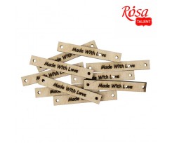 Міні-заготовка ROSA TALENT Тег Made With Love фанера 65х10 мм 10 шт (2809262)