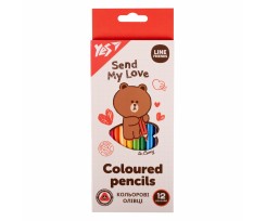 Олівці кольорові Yes Line Friends 12 кольорів (290705)