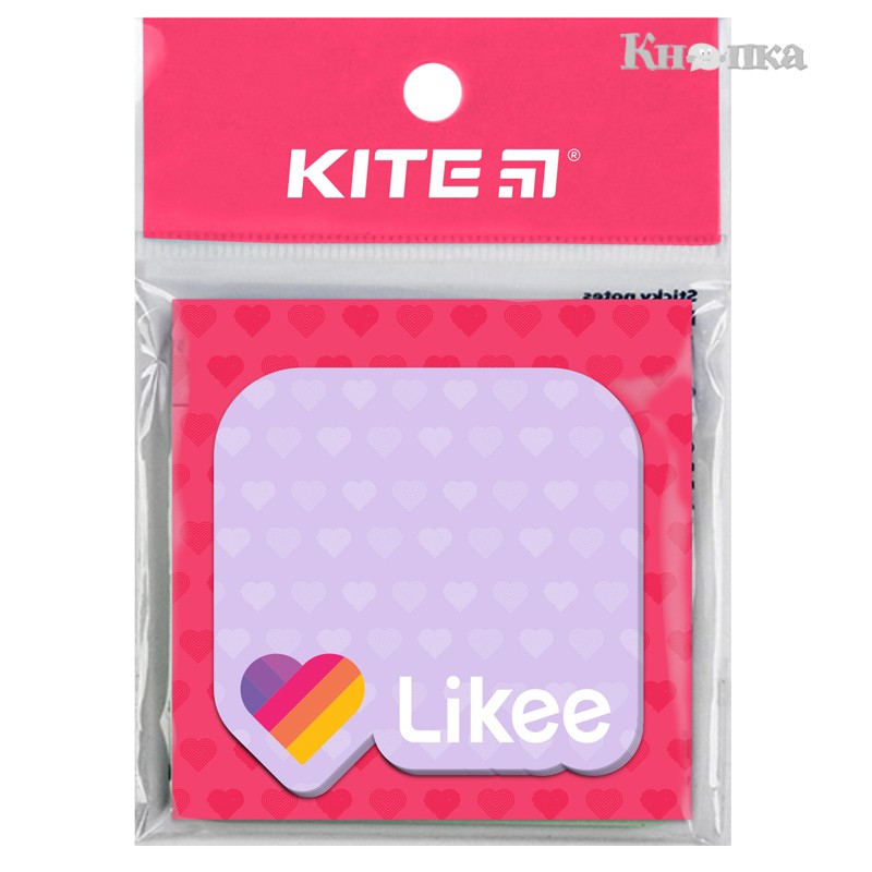 Блок бумаги Kite Likee с клейким слоем 70х70 мм 50 листов (LK22-298)