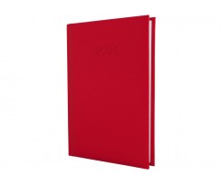 Дневник датированный 2026 Economix Satin A5 336 страниц красный (E21612-03)