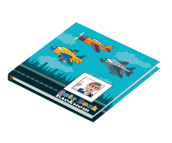 Блокнот Zibi Airplane 13.5х13.5 см 80 листов клетка голубой (ZB.12702)
