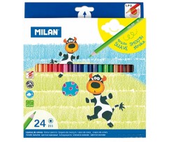 Олівці кольорові Milan, 24 кольори, 3мм(ml.80024)