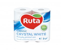 Туалетная бумага Ruta Classic 2-х слойная 4 рулон белый (rt.40044)