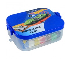 Пластилін у боксі Kite Hot Wheels 7 кольорів + 8 інструментів 380 г (HW22-080)