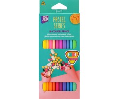 Олівці кольорові двосторонні Cool for School Pastel Преміум 24 кольори  (CF15187)