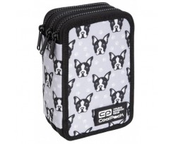 Пенал з наповненням COOLPACK  JUMPER 3 TRIPLE DECKER PENCIL CASE FRENCH BULLDOGS 19,5х12,5х6,5см (C6
