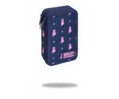 Пенал з наповненням COOLPACK JUMPER 2 DOUBLE DECKER PENCIL CASE NAVY KITTY 19,5х12,5х5см (C66240)
