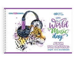 Альбом для рисования Cool for school Music World Day А4 40 листов (CF60904-06)