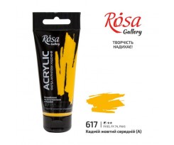 Фарба акрилова ROSA Gallery Кадмій жовтий середній 60 мл (3241617)