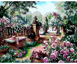 Картина за номерами ZiBi Art Line Трояндовий сад 40х50 см (ZB.64105)