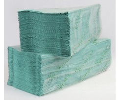 Рушники паперові макулатурні Кохавинка V-подібні 23х25 см 170 листів зелені (kx.50323-green)