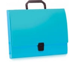 Портфель на застібці Economix 1 відділення A4 пластиковий блакитний (E31607-11)