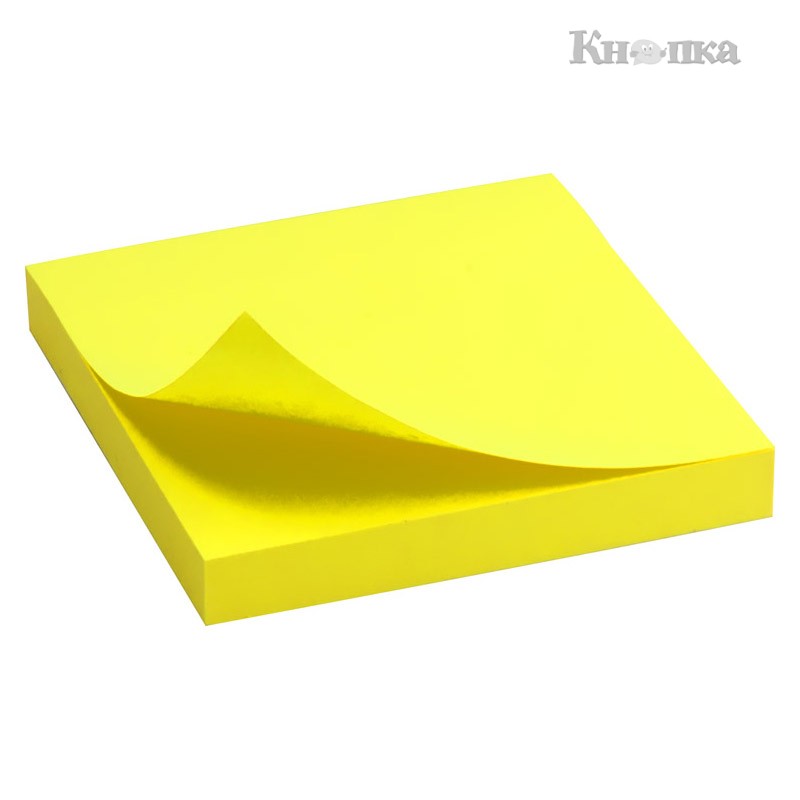 Блок паперу Axent Delta з клейким шаром 75x75 мм 100 аркушів жовтий (D3414-11)