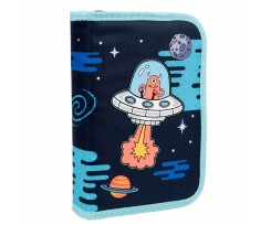 Пенал твердый 1Сентябрь Out Of Space 13х21х4 см синий (533457)