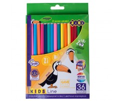 Олівці кольорові Zibi Kids line 36 кольорів асорті (ZB.2417)