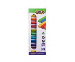 Пластилін ZiBi Kids line 300 г 12 кольорів (ZB.6227)