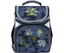 Рюкзак шкільний каркасний GoPack Education, 34x26x13 см, 11 л, поліестер, Adventure (GO20-5001S-16)