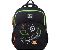 Рюкзак GoPack Education Hey Bro 38x28x18 см 20 л чорний (GO21-113M-5)