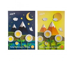 Набор бумаги и картона Kite A4, 7+7 штук, цветной (k17-1256)