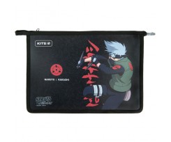 Папка на блискавці Kite Naruto A4+ чорна (NR23-428)