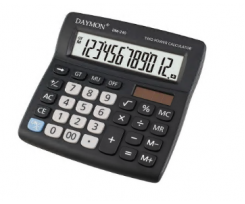 Калькулятор бухгалтерский Daymon 141х134х26мм 12 разрядный черный (DМ 240)