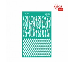 Трафарет многоразовый самоклеющийся ROSA TALENT Recipe book №1130 130x200 мм (GPТ50046024)