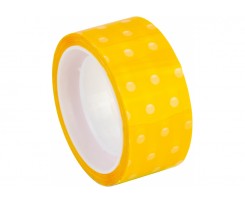 Лента клейкая Optima Dots 18 мм 10 м желтая (O45373)