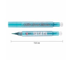 Маркер акварельний Santi Glitter Brush пензель бірюзовий (390761)